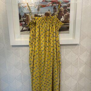Tory Burch Yellow Floral Maxi Dress